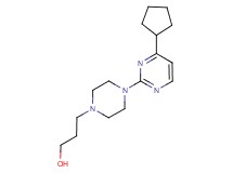 3-[4-(4-cyclopentylpyrimidin-2-yl)piperazin-1-yl]propan-1-ol
