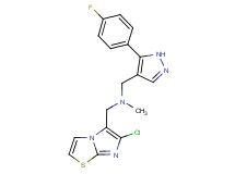 1-(6-chloroimidazo[2,1-b][1,3]thiazol-5-yl)-N-{[5-(4-fluorophenyl)-1H-pyrazol-4-yl]methyl}-N-methylmethanamine