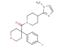 1-{[4-(4-fluorophenyl)tetrahydro-2H-pyran-4-yl]carbonyl}-4-(1-methyl-1H-imidazol-2-yl)piperidine