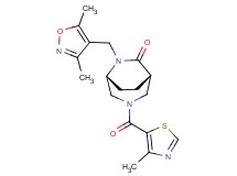 (1S*,5R*)-6-[(3,5-dimethylisoxazol-4-yl)methyl]-3-[(4-methyl-1,3-thiazol-5-yl)carbonyl]-3,6-diazabicyclo[3.2.2]nonan-7-one