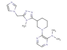 3-{3-[5-(1H-imidazol-1-ylmethyl)-4-methyl-4H-1,2,4-triazol-3-yl]piperidin-1-yl}-N,N-dimethylpyrazin-2-amine