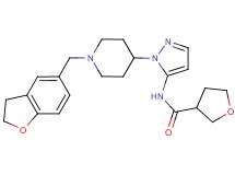 N-{1-[1-(2,3-dihydro-1-benzofuran-5-ylmethyl)-4-piperidinyl]-1H-pyrazol-5-yl}tetrahydro-3-furancarboxamide