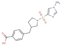 4-({1-[(1-methyl-1H-imidazol-4-yl)sulfonyl]pyrrolidin-3-yl}methyl)benzoic acid
