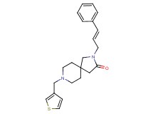 2-[(2E)-3-phenyl-2-propen-1-yl]-8-(3-thienylmethyl)-2,8-diazaspiro[4.5]decan-3-one