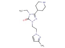 4-ethyl-2-[2-(3-methyl-1H-pyrazol-1-yl)ethyl]-5-(4-piperidinyl)-2,4-dihydro-3H-1,2,4-triazol-3-one dihydrochloride