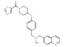 N-methyl-1-(6-quinolinyl)-N-(4-{[1-(1,3-thiazol-5-ylcarbonyl)-4-piperidinyl]oxy}benzyl)methanamine
