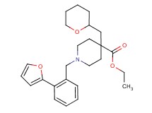 ethyl 1-[2-(2-furyl)benzyl]-4-(tetrahydro-2H-pyran-2-ylmethyl)-4-piperidinecarboxylate