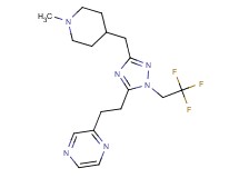 2-{2-[3-[(1-methylpiperidin-4-yl)methyl]-1-(2,2,2-trifluoroethyl)-1H-1,2,4-triazol-5-yl]ethyl}pyrazine