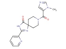 8-[(1-methyl-1H-imidazol-5-yl)carbonyl]-2-pyridin-2-yl-1,3,8-triazaspiro[4.5]dec-1-en-4-one