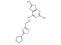 N-[2-(5-cyclopentyl-1,2,4-oxadiazol-3-yl)ethyl]-2,5-dimethyl[1,3]oxazolo[5,4-d]pyrimidin-7-amine