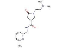 1-[2-(dimethylamino)ethyl]-N-[(6-methyl-2-pyridinyl)methyl]-5-oxo-3-pyrrolidinecarboxamide