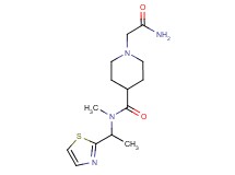 1-(2-amino-2-oxoethyl)-N-methyl-N-[1-(1,3-thiazol-2-yl)ethyl]-4-piperidinecarboxamide
