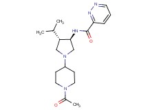 N-[rel-(3R,4S)-1-(1-acetyl-4-piperidinyl)-4-isopropyl-3-pyrrolidinyl]-3-pyridazinecarboxamide hydrochloride