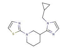 3-[1-(cyclopropylmethyl)-1H-imidazol-2-yl]-1-(1,3-thiazol-2-yl)piperidine