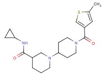 N-cyclopropyl-1'-[(5-methyl-3-thienyl)carbonyl]-1,4'-bipiperidine-3-carboxamide