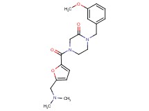 4-{5-[(dimethylamino)methyl]-2-furoyl}-1-(3-methoxybenzyl)-2-piperazinone