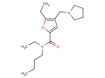 N-butyl-N,5-diethyl-4-(pyrrolidin-1-ylmethyl)-2-furamide