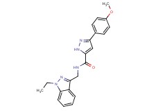 N-[(1-ethyl-1H-indazol-3-yl)methyl]-3-(4-methoxyphenyl)-1H-pyrazole-5-carboxamide
