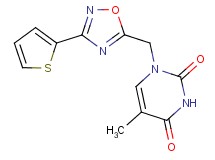 5-methyl-1-{[3-(2-thienyl)-1,2,4-oxadiazol-5-yl]methyl}-2,4(1H,3H)-pyrimidinedione