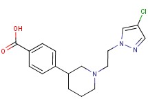 4-{1-[2-(4-chloro-1H-pyrazol-1-yl)ethyl]piperidin-3-yl}benzoic acid