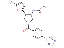 N-{(3S*,4R*)-4-(5-methyl-2-furyl)-1-[4-(4H-1,2,4-triazol-4-yl)benzoyl]pyrrolidin-3-yl}acetamide