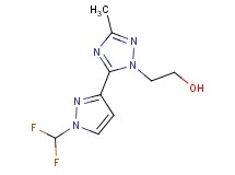 2-{5-[1-(difluoromethyl)-1H-pyrazol-3-yl]-3-methyl-1H-1,2,4-triazol-1-yl}ethanol