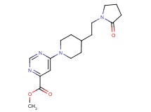 methyl 6-{4-[2-(2-oxo-1-pyrrolidinyl)ethyl]-1-piperidinyl}-4-pyrimidinecarboxylate