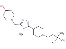 1-({5-[1-(3,3-dimethylbutyl)piperidin-4-yl]-4-methyl-4H-1,2,4-triazol-3-yl}methyl)piperidin-4-ol