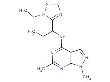 N-[1-(1-ethyl-1H-1,2,4-triazol-5-yl)propyl]-1,6-dimethyl-1H-pyrazolo[3,4-d]pyrimidin-4-amine