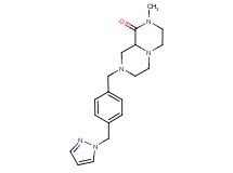 2-methyl-8-[4-(1H-pyrazol-1-ylmethyl)benzyl]hexahydro-2H-pyrazino[1,2-a]pyrazin-1(6H)-one