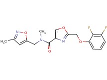 2-[(2,3-difluorophenoxy)methyl]-N-methyl-N-[(3-methyl-5-isoxazolyl)methyl]-1,3-oxazole-4-carboxamide