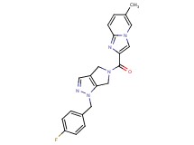 2-{[1-(4-fluorobenzyl)-4,6-dihydropyrrolo[3,4-c]pyrazol-5(1H)-yl]carbonyl}-6-methylimidazo[1,2-a]pyridine