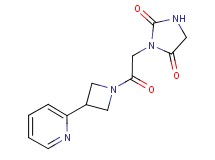 3-{2-oxo-2-[3-(2-pyridinyl)-1-azetidinyl]ethyl}-2,4-imidazolidinedione