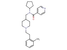 N-cyclopentyl-N-({1-[2-(2-methylphenyl)ethyl]-4-piperidinyl}methyl)isonicotinamide