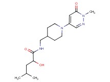 2-hydroxy-4-methyl-N-{[1-(1-methyl-6-oxo-1,6-dihydro-4-pyridazinyl)-4-piperidinyl]methyl}pentanamide