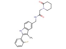 N-{[2-(2-fluorophenyl)-3-methyl-1H-indol-5-yl]methyl}-2-(2-oxopiperidin-1-yl)acetamide