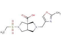 (3aS*,6aS*)-2-(ethylsulfonyl)-5-[(2-methyl-1,3-oxazol-4-yl)methyl]hexahydropyrrolo[3,4-c]pyrrole-3a(1H)-carboxylic acid