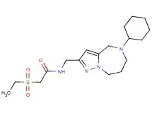 N-[(5-cyclohexyl-5,6,7,8-tetrahydro-4H-pyrazolo[1,5-a][1,4]diazepin-2-yl)methyl]-2-(ethylsulfonyl)acetamide