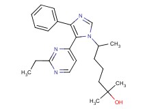 6-[5-(2-ethylpyrimidin-4-yl)-4-phenyl-1H-imidazol-1-yl]-2-methylheptan-2-ol