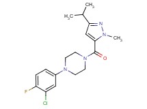 1-(3-chloro-4-fluorophenyl)-4-[(3-isopropyl-1-methyl-1H-pyrazol-5-yl)carbonyl]piperazine
