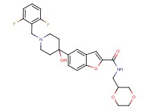 5-[1-(2,6-difluorobenzyl)-4-hydroxy-4-piperidinyl]-N-(1,4-dioxan-2-ylmethyl)-1-benzofuran-2-carboxamide