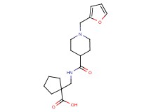 1-[({[1-(2-furylmethyl)-4-piperidinyl]carbonyl}amino)methyl]cyclopentanecarboxylic acid