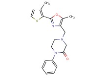 4-{[5-methyl-2-(3-methyl-2-thienyl)-1,3-oxazol-4-yl]methyl}-1-phenyl-2-piperazinone