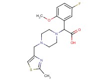(5-fluoro-2-methoxyphenyl){4-[(2-methyl-1,3-thiazol-4-yl)methyl]piperazin-1-yl}acetic acid