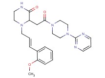 4-[(2E)-3-(2-methoxyphenyl)-2-propen-1-yl]-3-{2-oxo-2-[4-(2-pyrimidinyl)-1-piperazinyl]ethyl}-2-piperazinone