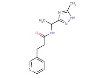 N-[1-(5-methyl-1H-1,2,4-triazol-3-yl)ethyl]-3-pyridin-3-ylpropanamide