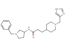N-(1-benzylpyrrolidin-3-yl)-3-[1-(1H-imidazol-4-ylmethyl)piperidin-4-yl]propanamide