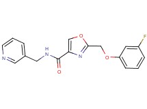 2-[(3-fluorophenoxy)methyl]-N-(3-pyridinylmethyl)-1,3-oxazole-4-carboxamide