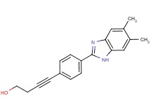 4-[4-(5,6-dimethyl-1H-benzimidazol-2-yl)phenyl]but-3-yn-1-ol
