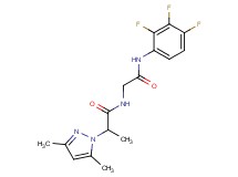 2-(3,5-dimethyl-1H-pyrazol-1-yl)-N-{2-oxo-2-[(2,3,4-trifluorophenyl)amino]ethyl}propanamide